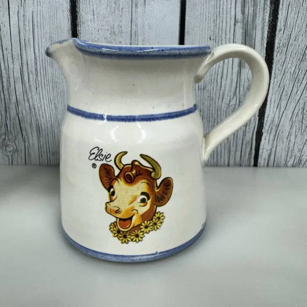 Elsie & Elmer Cream & Sugar Set Ceramic - Unmarked